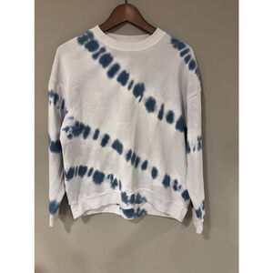 American Eagle‎ Amazingly Soft Tie Dye Sweatshirt White/Blue Size Small